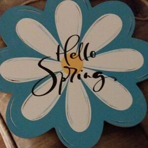 Blue and White Flower Wall Decor